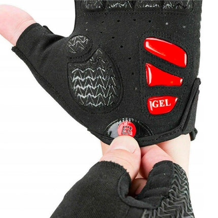ROCKBROS Cycling gloves with gel inserts, size XXL, black and red – image 4