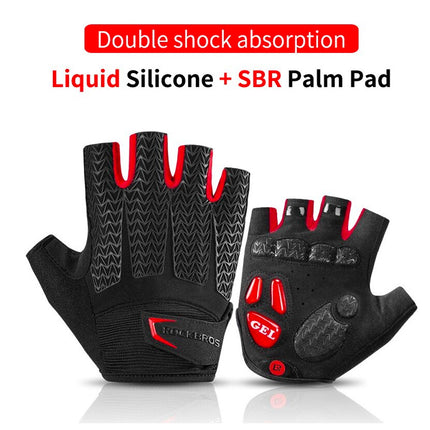 ROCKBROS Cycling gloves with gel inserts, size XXL, black and red – image 6