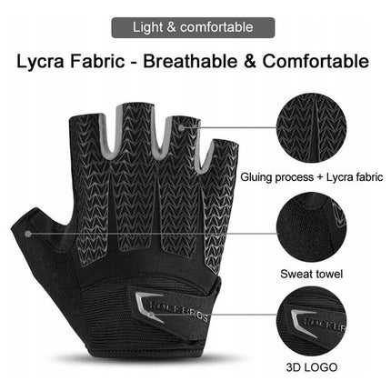 ROCKBROS Cycling gloves with gel inserts, size L, gray – image 3