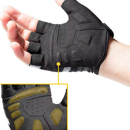 ROCKBROS Anti-slip fingerless cycling gloves XL black – image 3