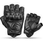 ROCKBROS Fingerless motorcycle gloves with knuckle protection, size L, black