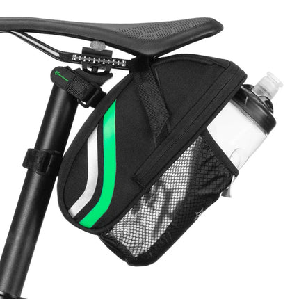 ROCKBROS Bicycle bag for under-the-saddle tools with a water bottle pocket, black