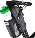 ROCKBROS Waterproof bicycle bag for under-the-saddle tools with a water bottle pocket, black