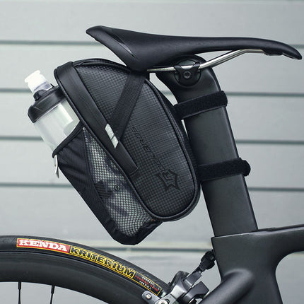 ROCKBROS Waterproof bicycle bag for under-the-saddle tools with a water bottle pocket, black – image 6