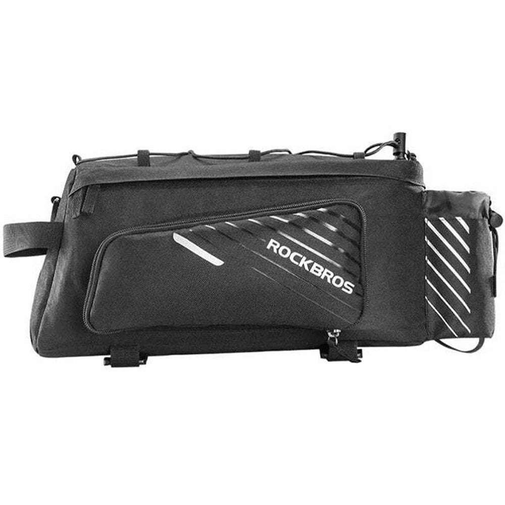 ROCKBROS Bicycle trunk bag with pockets and reflectors - black – image 2