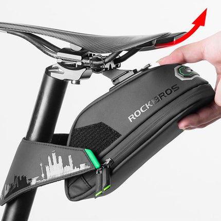 ROCKBROS Bicycle bag for phone, saddle tools, with quick connector, black – image 2