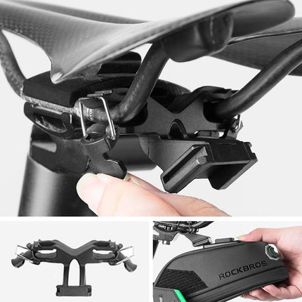 ROCKBROS Bicycle bag for phone, saddle tools, with quick connector, black – image 3