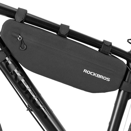 ROCKBROS Waterproof bicycle bag attached with Velcro to the frame, 3L, black