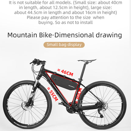 ROCKBROS Waterproof bicycle bag attached with Velcro to the frame, 3L, black – image 5