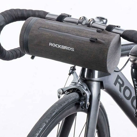 ROCKBROS Practical, waterproof bicycle bag attached to the handlebar, black