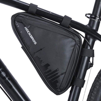 ROCKBROS Waterproof bicycle bag attached with Velcro to the frame, 3L, black – image 12
