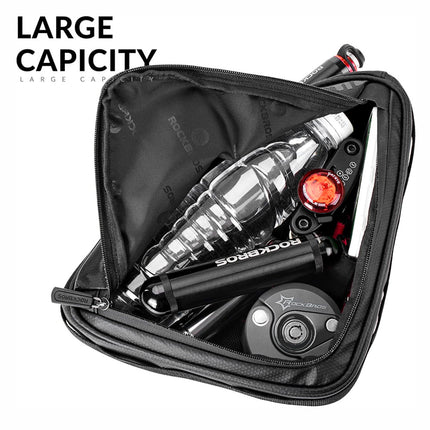 ROCKBROS Waterproof bicycle bag attached with Velcro to the frame, 3L, black – image 13