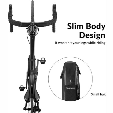 ROCKBROS Waterproof bicycle bag attached with Velcro to the frame, 3L, black – image 15