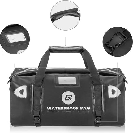 ROCKBROS Practical waterproof motorcycle bag attached to the seat, 55L, black – image 2