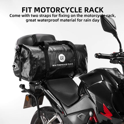 ROCKBROS Practical waterproof motorcycle bag attached to the seat, 55L, black – image 4