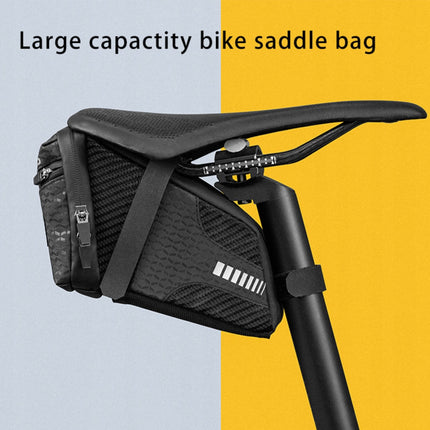 ROCKBROS Waterproof bicycle bag attached under the saddle, capacity 1.5L, black – image 2