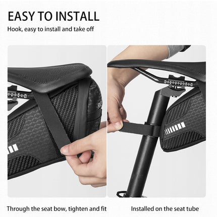 ROCKBROS Waterproof bicycle bag attached under the saddle, capacity 1.5L, black – image 9