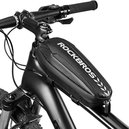 ROCKBROS Hard, waterproof bicycle bag mounted on the frame, 1.1L, black
