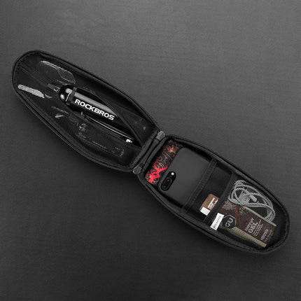 ROCKBROS Hard, waterproof bicycle bag mounted on the frame, 1.1L, black – image 2