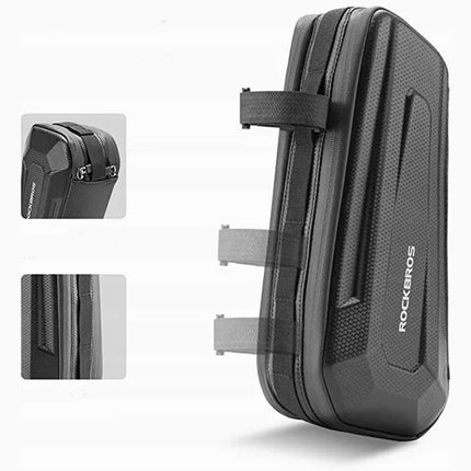 ROCKBROS Hard, waterproof bicycle bag attached to the frame, 2.5L, black – image 3