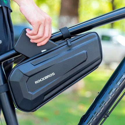 ROCKBROS Hard, waterproof bicycle bag attached to the frame, 2.5L, black – image 16