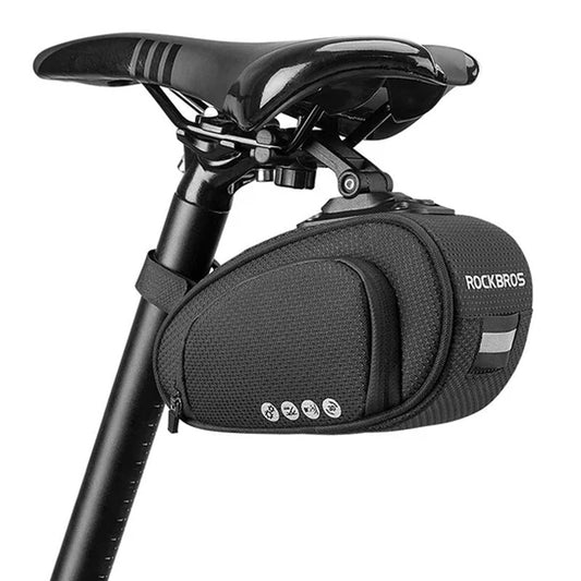 ROCKBROS Bicycle saddle bag with quick release, waterproof, black