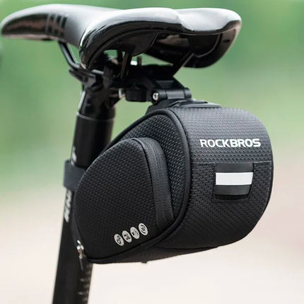 ROCKBROS Bicycle saddle bag with quick release, waterproof, black – image 10