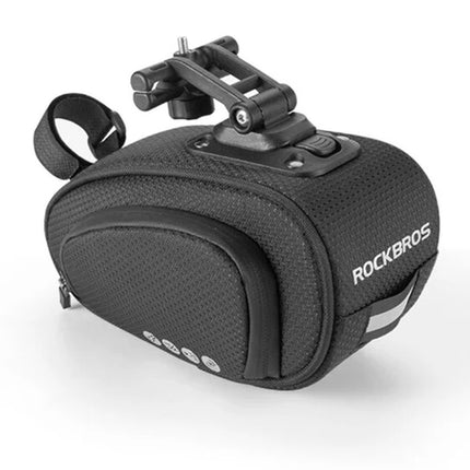 ROCKBROS Bicycle saddle bag with quick release, waterproof, black – image 6