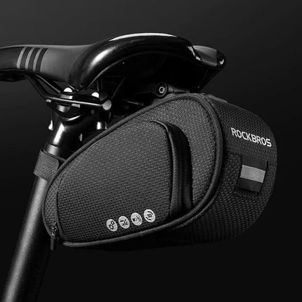 ROCKBROS Bicycle saddle bag with quick release, waterproof, black – image 9