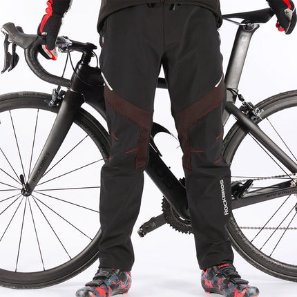 ROCKBROS Thermal cycling trousers, protection against water and wind, size S, black – image 2