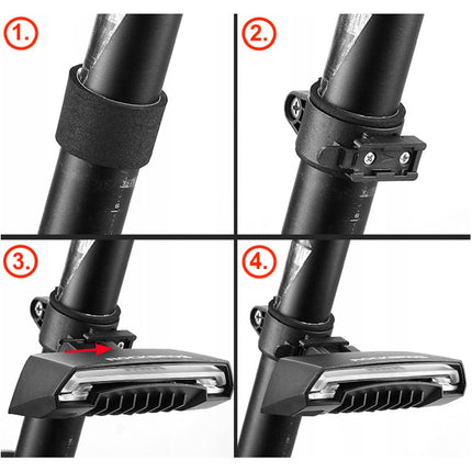 ROCKBROS Rear bicycle light with laser remote control and USB-A turn signal function – image 10