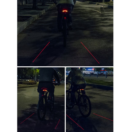 ROCKBROS Rear bicycle light with laser remote control and USB-A turn signal function – image 5