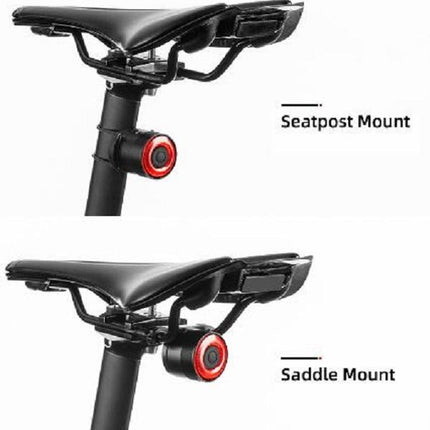 ROCKBROS Red rear bicycle lamp, STOP system, four operating modes – image 3