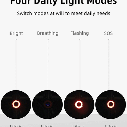 ROCKBROS Red rear bicycle lamp, STOP system, four operating modes – image 4