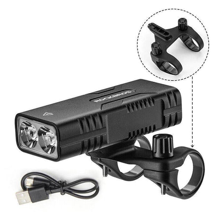ROCKBROS 850lm front bicycle light with powerbank function + USB-C cable – image 2