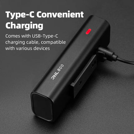 ROCKBROS Front bicycle light 800lm + USB-C cable 4 operating modes – image 5