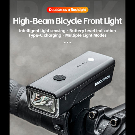 ROCKBROS Front bicycle light 800lm + USB-C cable 4 operating modes – image 16