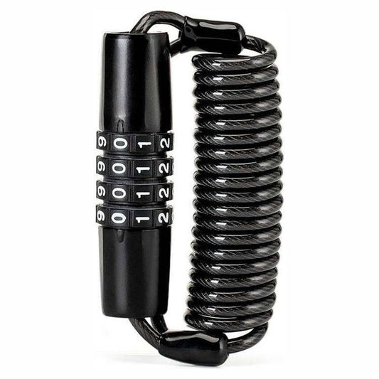 ROCKBROS Bicycle lock, code lock, 1.5 m rope - black