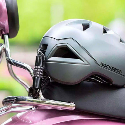 ROCKBROS Bicycle lock, code lock, 1.5 m rope - black – image 5
