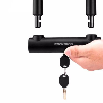 ROCKBROS U-Lock bicycle lock, reinforced lock with key - black – image 2