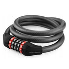 ROCKBROS Bicycle lock, 5-digit combination lock, 1.8 m rope - black
