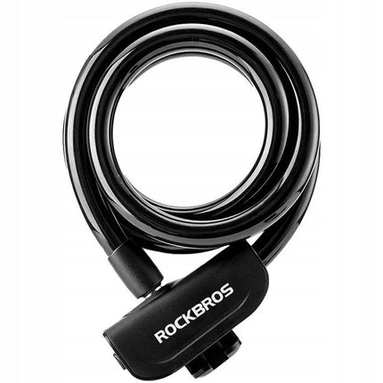 ROCKBROS Bicycle lock, key lock, rope 1.1m - black