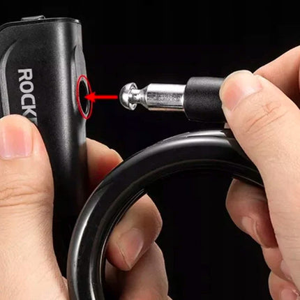 ROCKBROS Bicycle lock, key lock, rope 1.1m - black – image 4