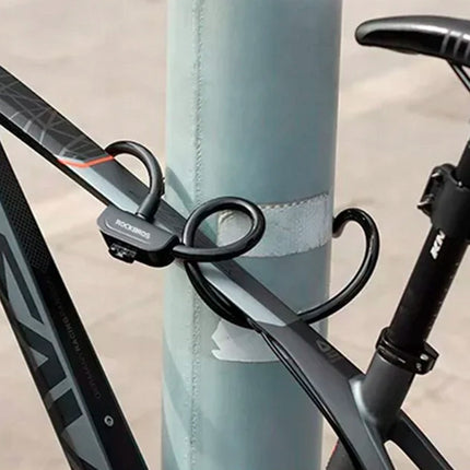 ROCKBROS Bicycle lock, key lock, rope 1.1m - black – image 5