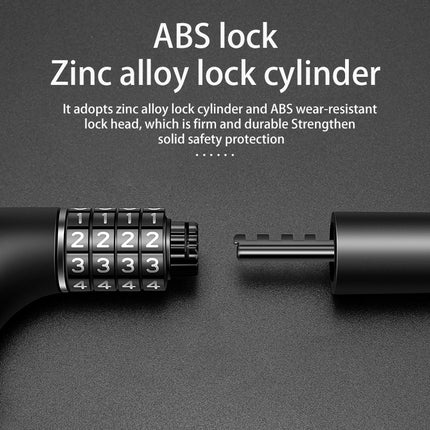 ROCKBROS Bicycle lock, two locks with combination and key, 0.95 m - black – image 3