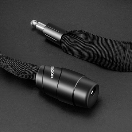 ROCKBROS Bicycle lock, two locks with combination and key, 0.95 m - black – image 9