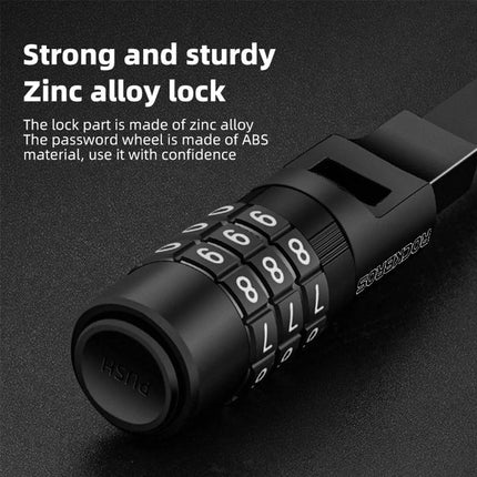 ROCKBROS Bicycle lock for bicycle helmet, code lock 0.5m - black – image 3
