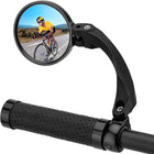 ROCKBROS Round left rear-view bicycle mirror - black