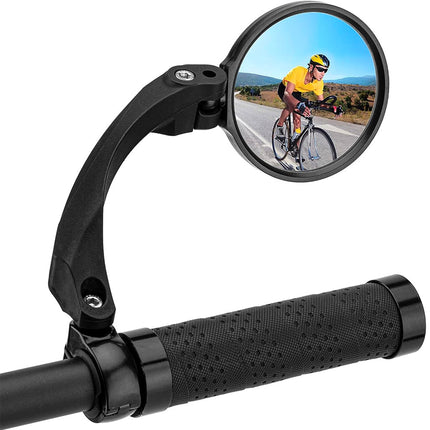ROCKBROS Right round rear-view bicycle mirror - black