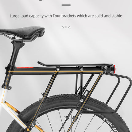 ROCKBROS Durable bicycle rack with shelf, saddle function and black LED rear light – image 10